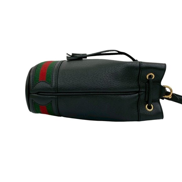 GUCCI Black Leather Shoulder Bag - Picture 6 of 10